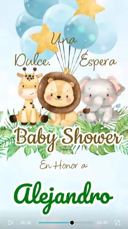 Baby shower Safari