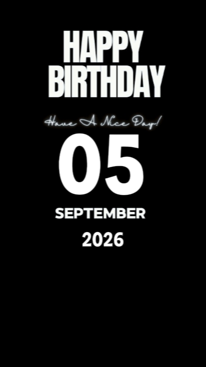 HBD 05 SEPTEMBER 
