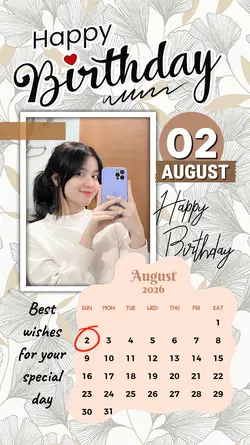 2 AUGUST HBD 2026
