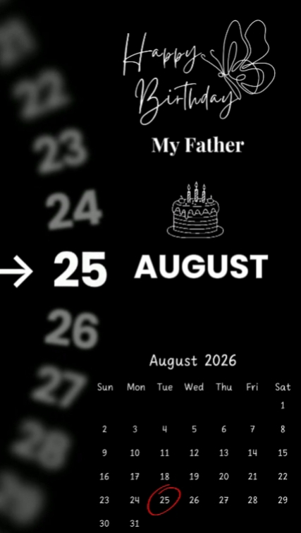 Selamat ulang tahun ayah 25 Agustus 