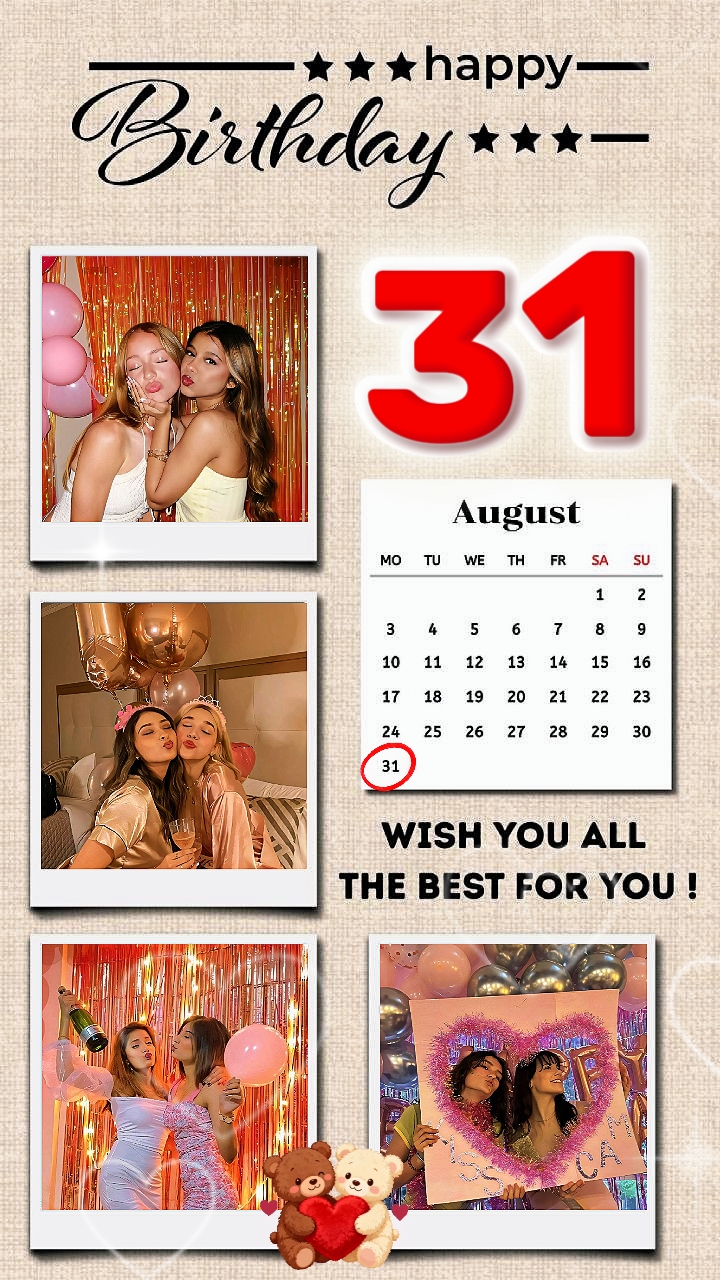 HBD 31 de agosto de 2026