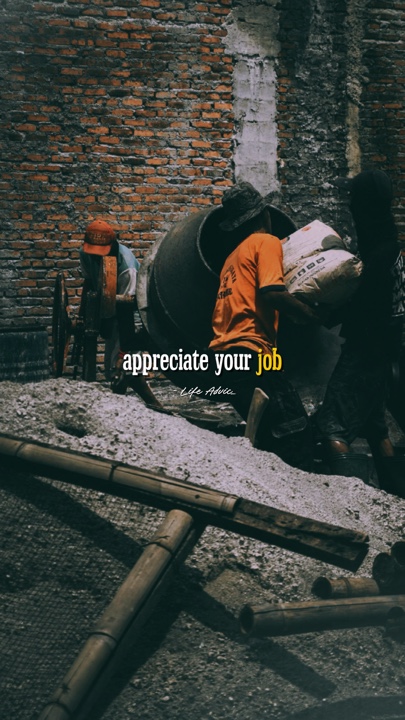 Aprecie seu trabalho