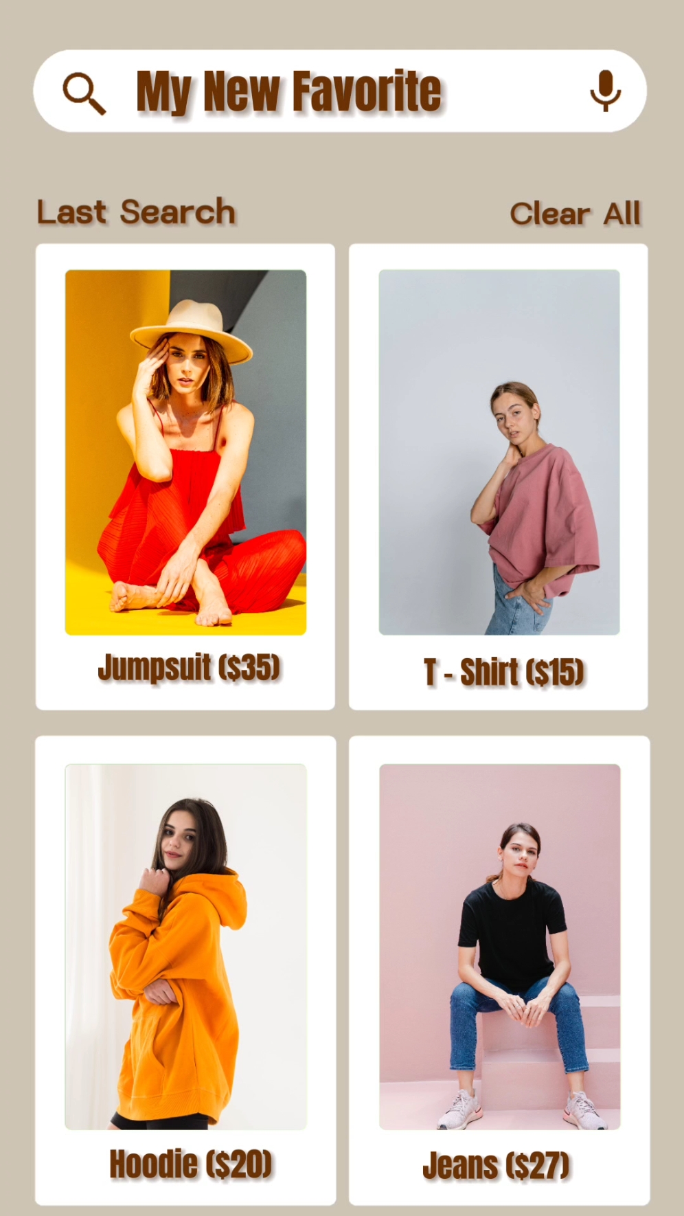 Ropa UI Estilo TikTok
