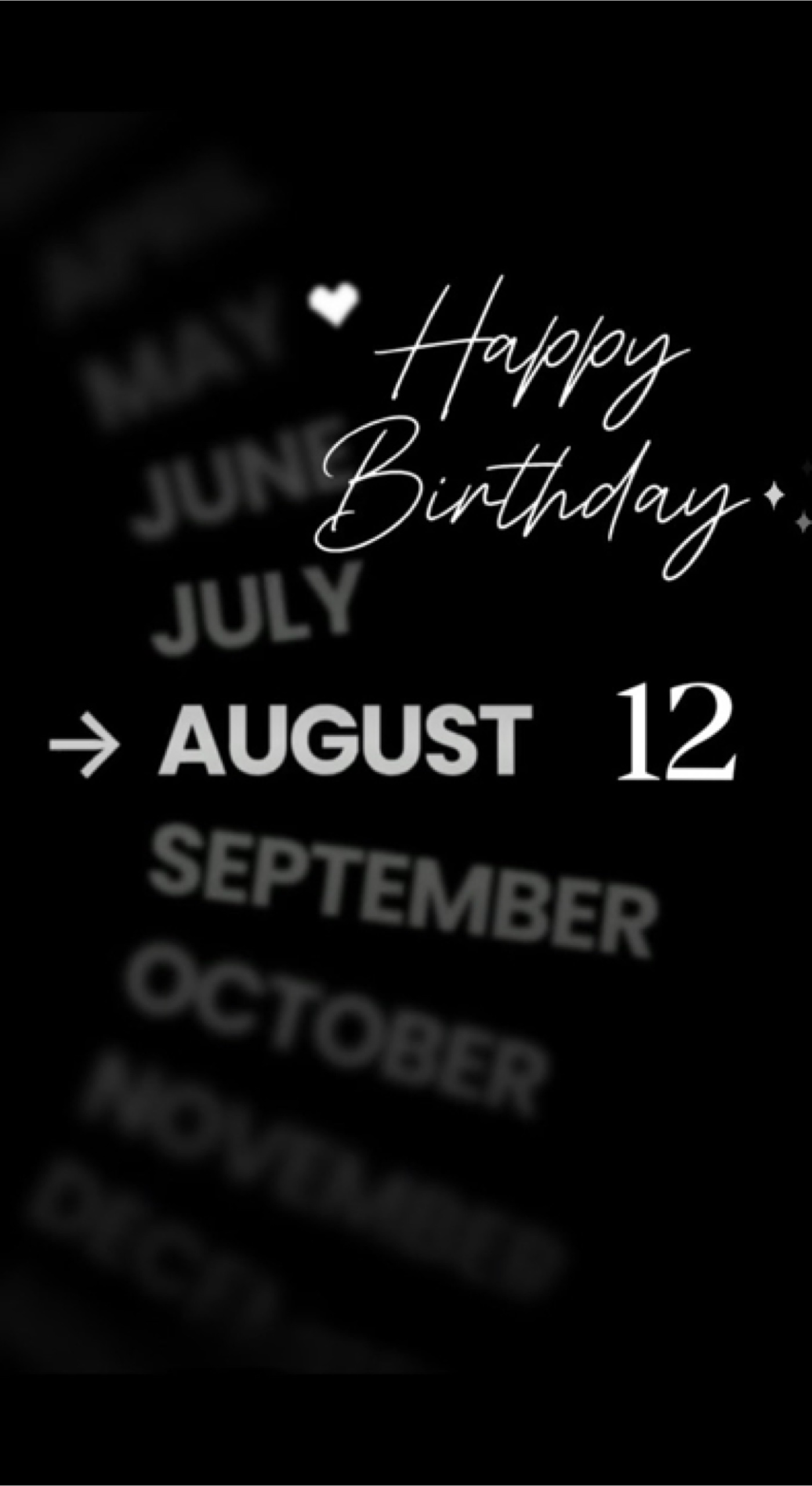 HBD LOVE 12 AUGUST