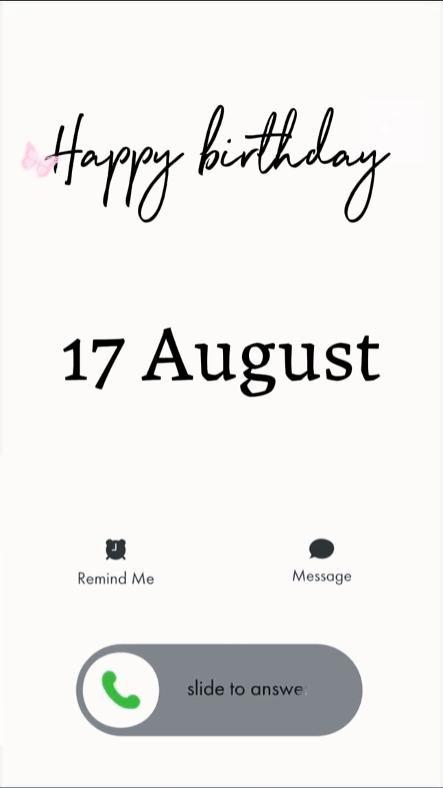 Birthday 17 August