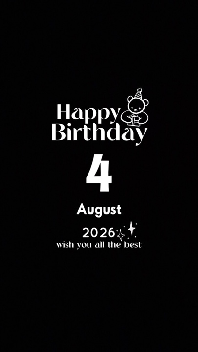 Hbd 4 août 2026