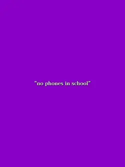 No phones in school 
