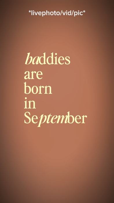 born in September