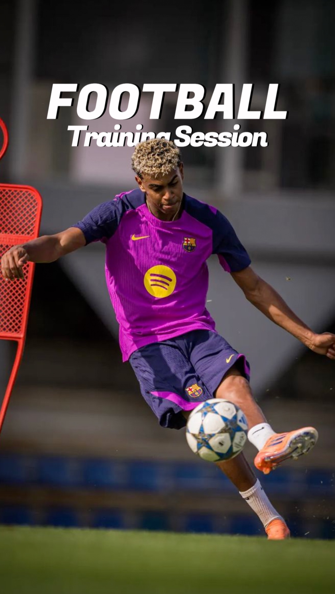 Séance d'entraînement de football