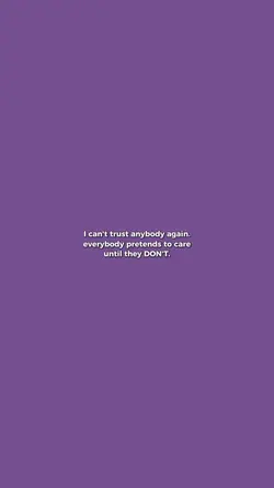 can't trust again