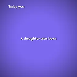 a daughter was born