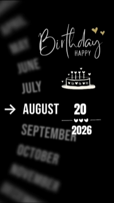 BIRTHDAY 20 AUGUST