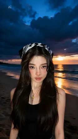 AI sunset ontheBeach