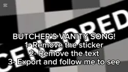 BUTCHER'S VANITY