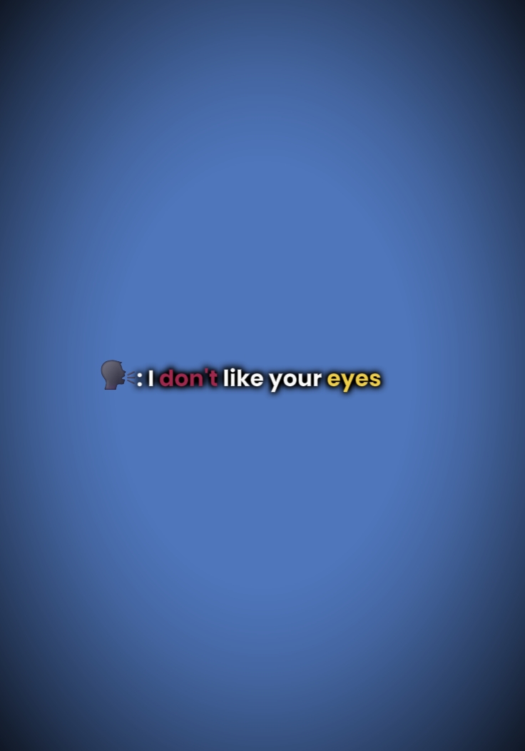 Je n'aime pas les yeux