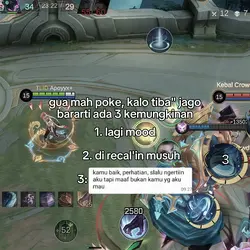 kalo tiba" jago ya