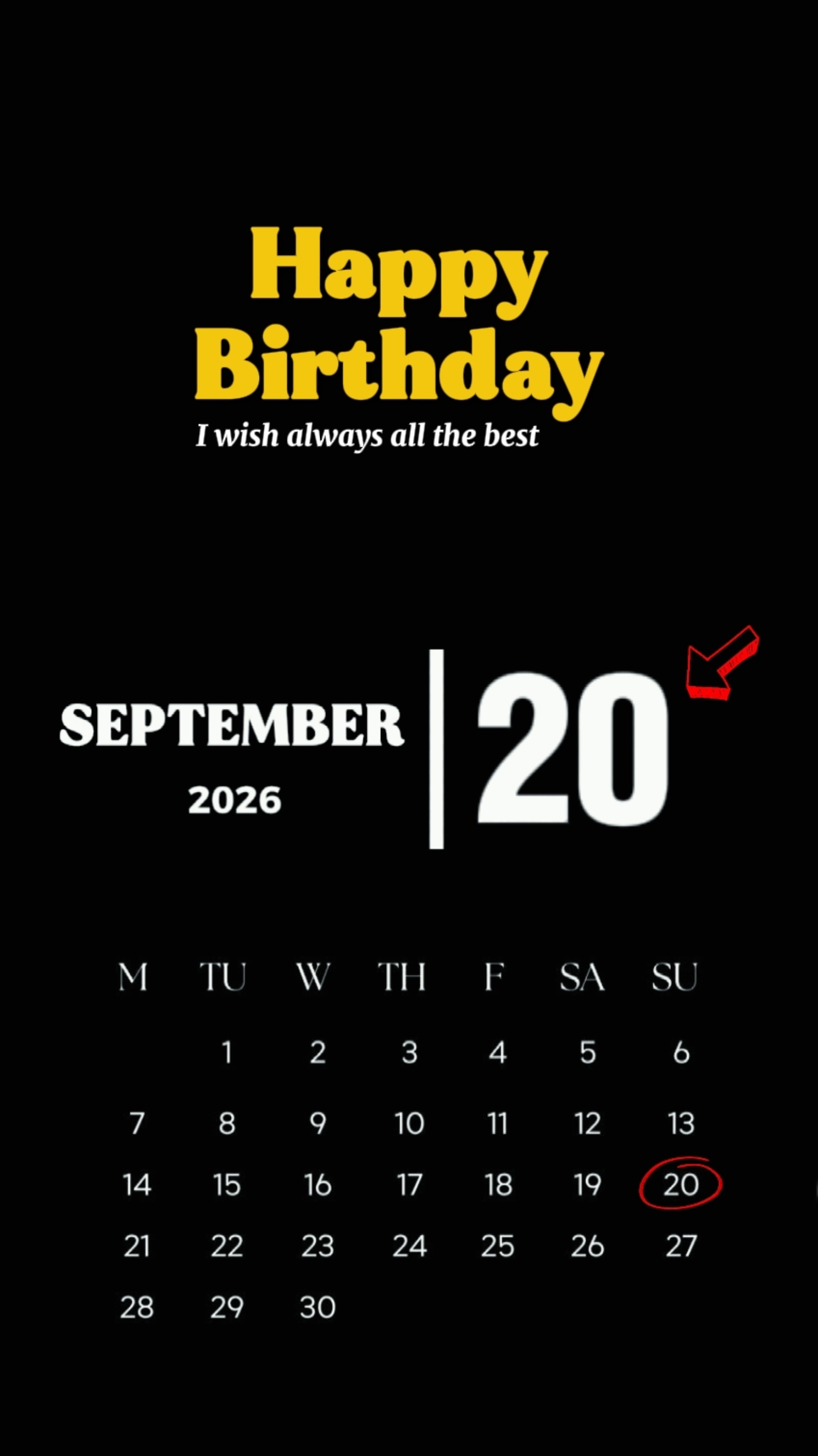 HBD 20 SEPTEMBRE 