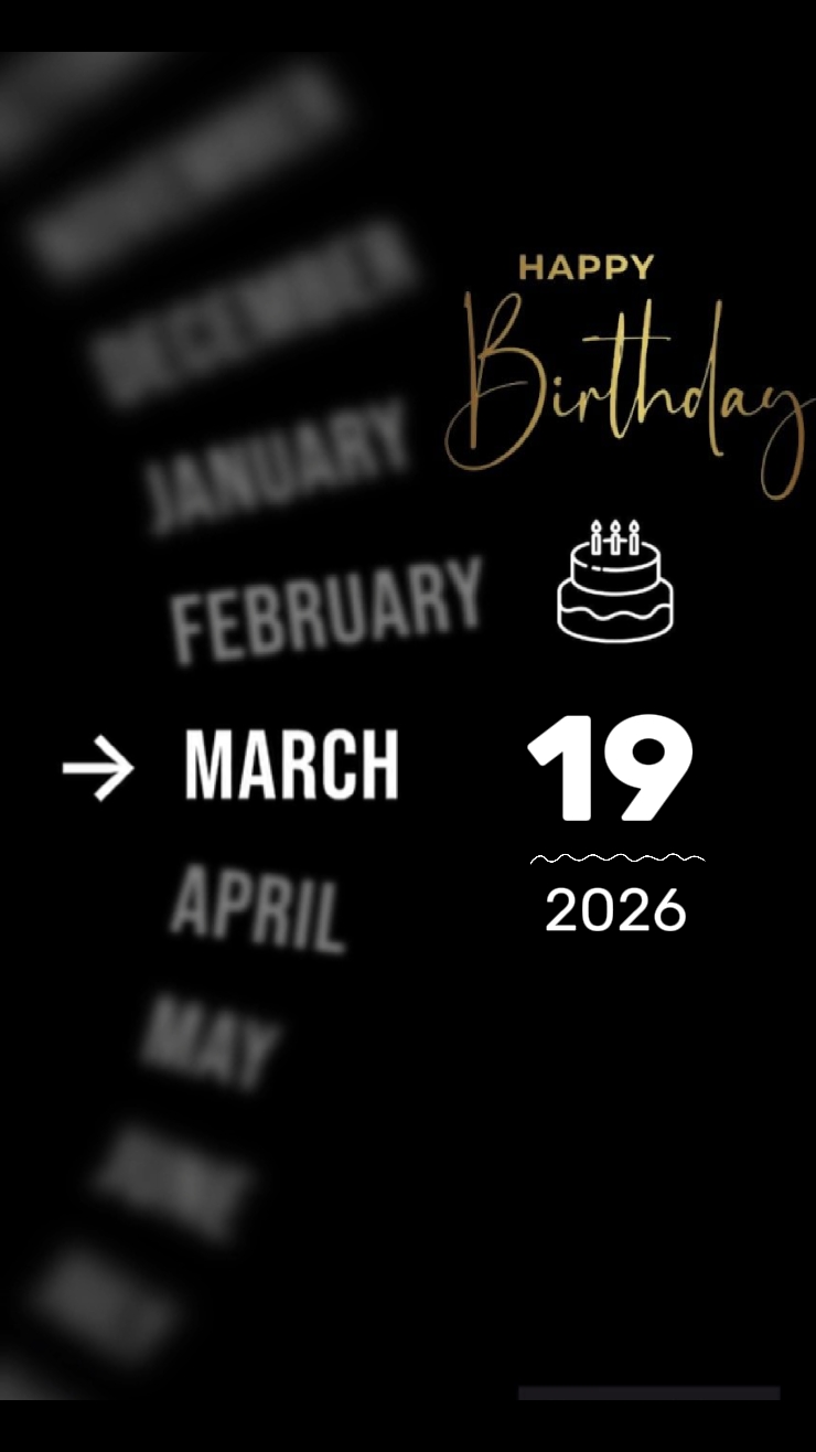 BDAY SCHWESTER 19. MÄRZ