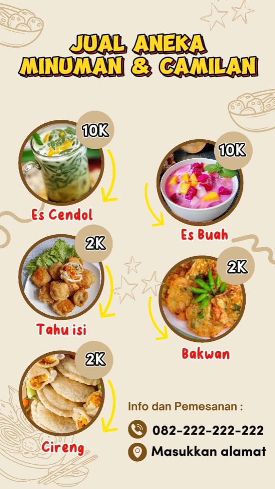 5 menu jualan 
