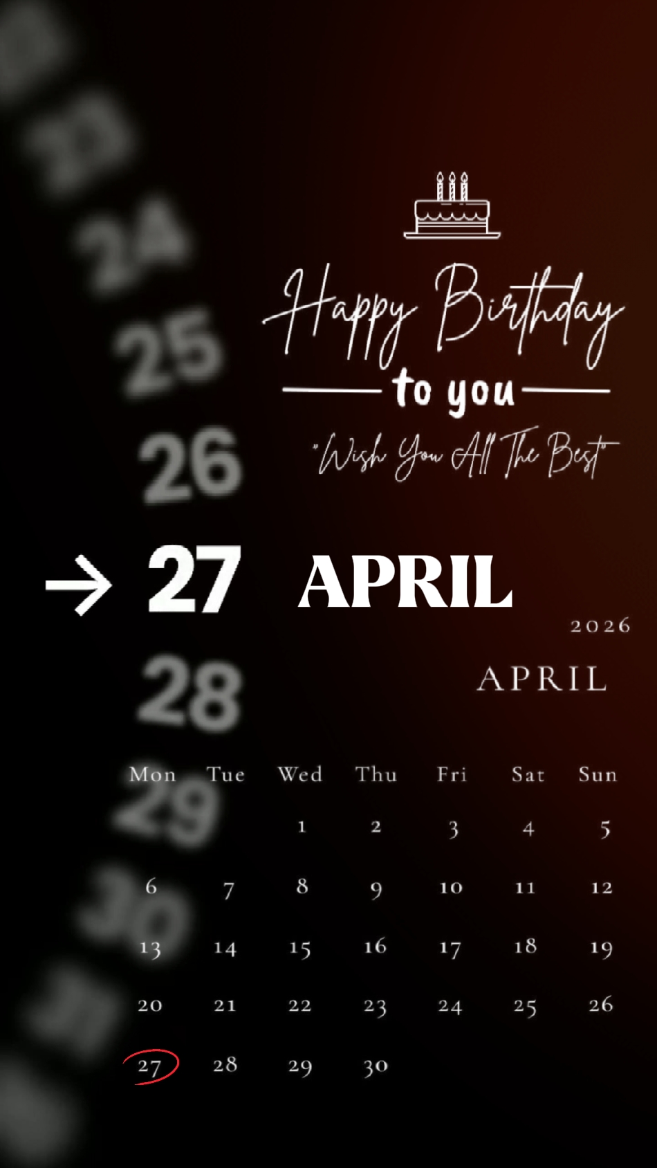 CUMPLEAÑOS 27 DE ABRIL