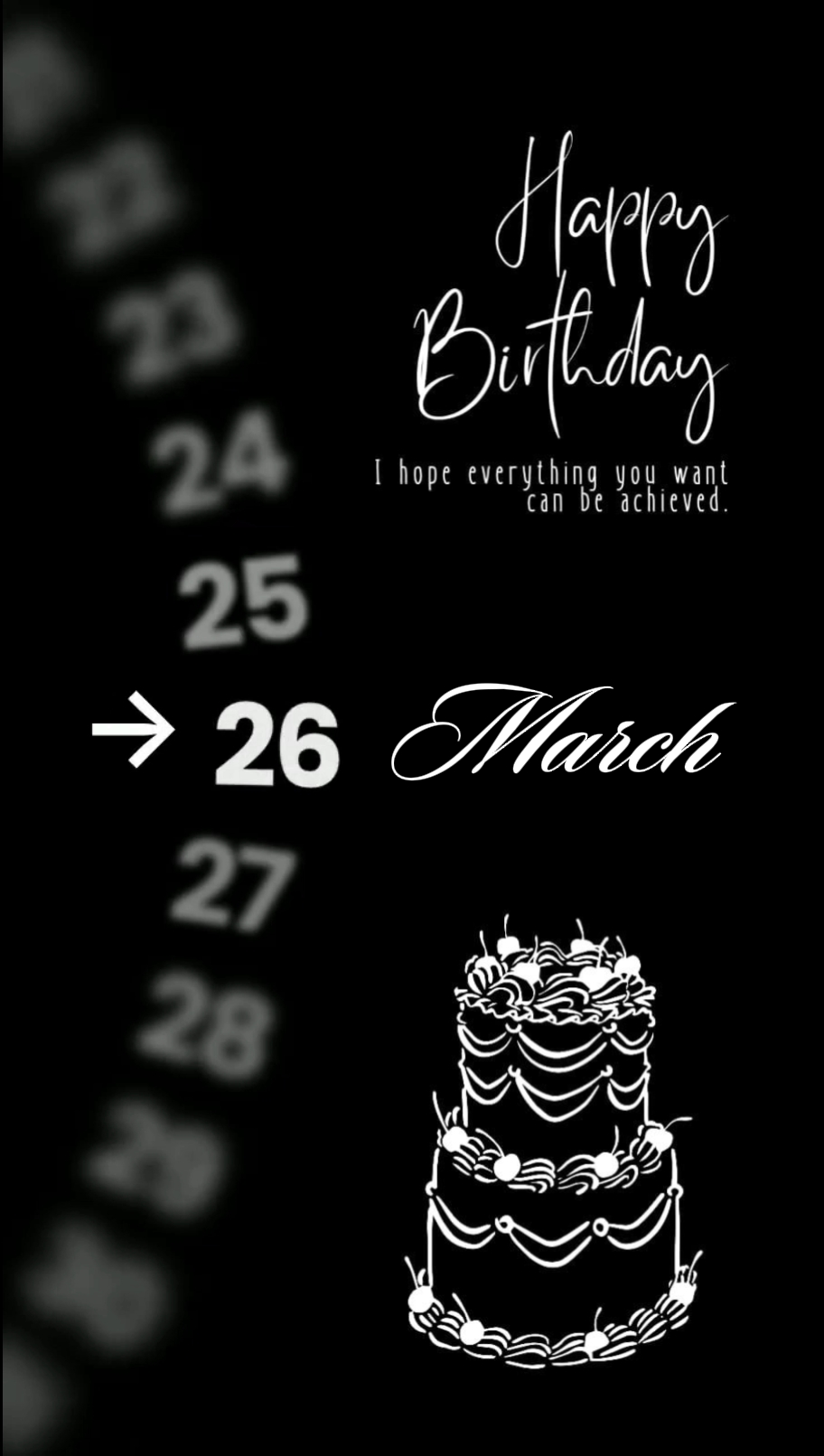 Feliz cumpleaños 26 de marzo de 2026