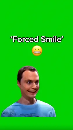Sheldon Forced Smile