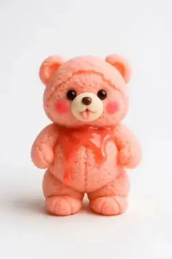 超萌粉紅毛絨小熊特效範本 🐻💕