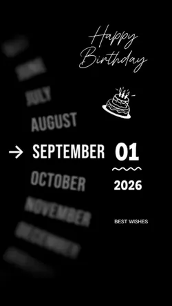 Birthday 1 September