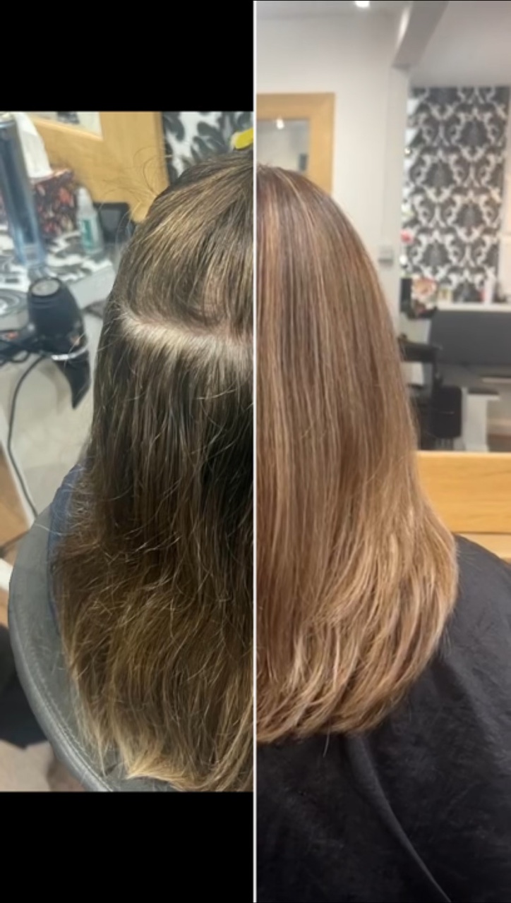 Hair before after