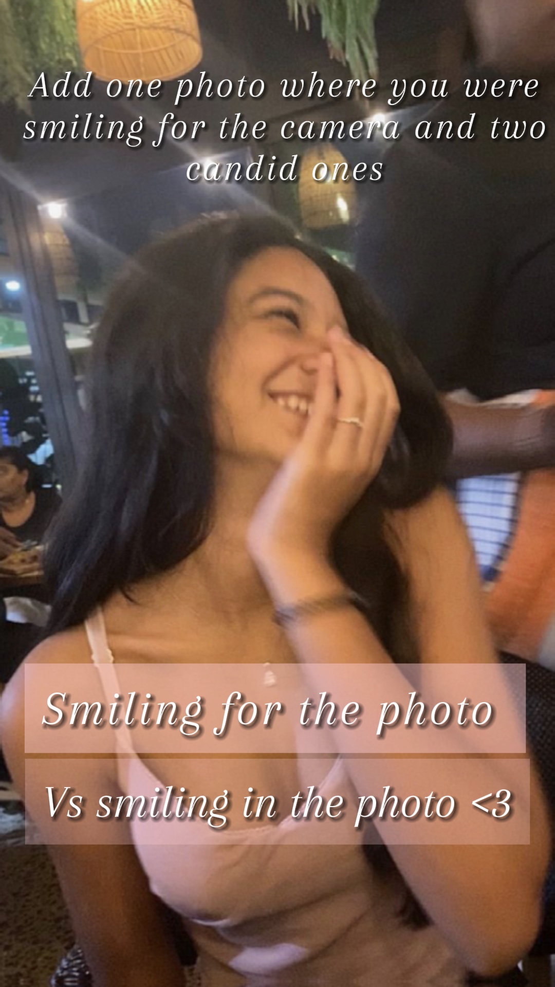 Sonriendo en la foto
