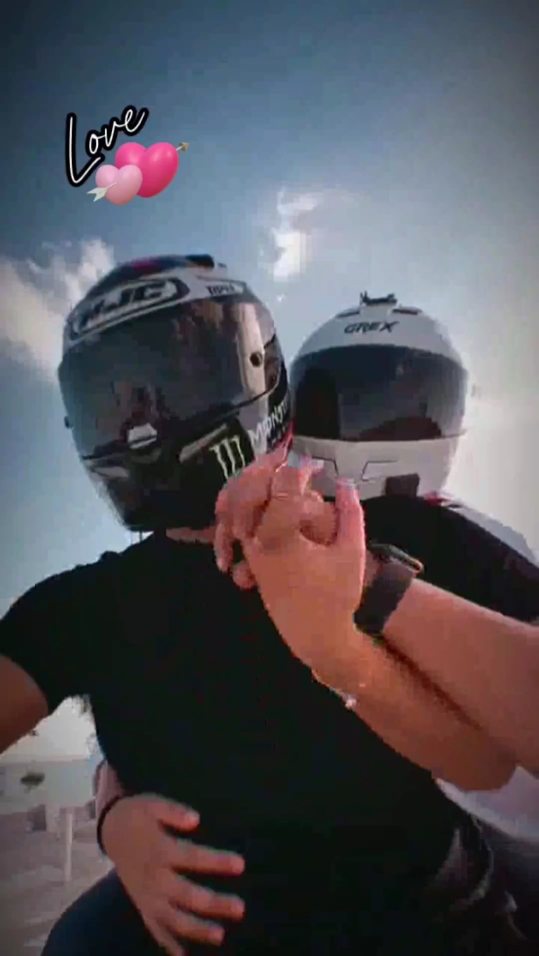 Biker couple
