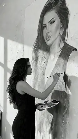 BW painting