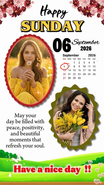 Minggu 6 September 2026