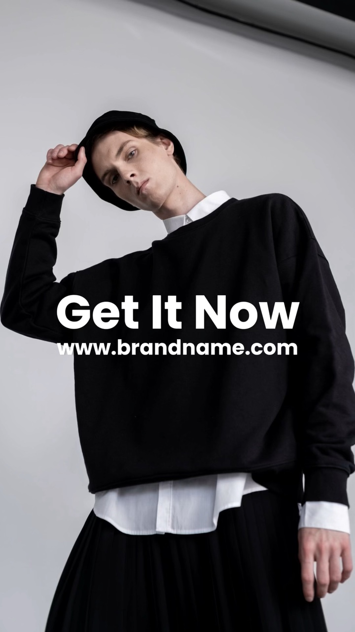 Pantalla de productos de ropa para hombres Escaparate de anuncios creativos