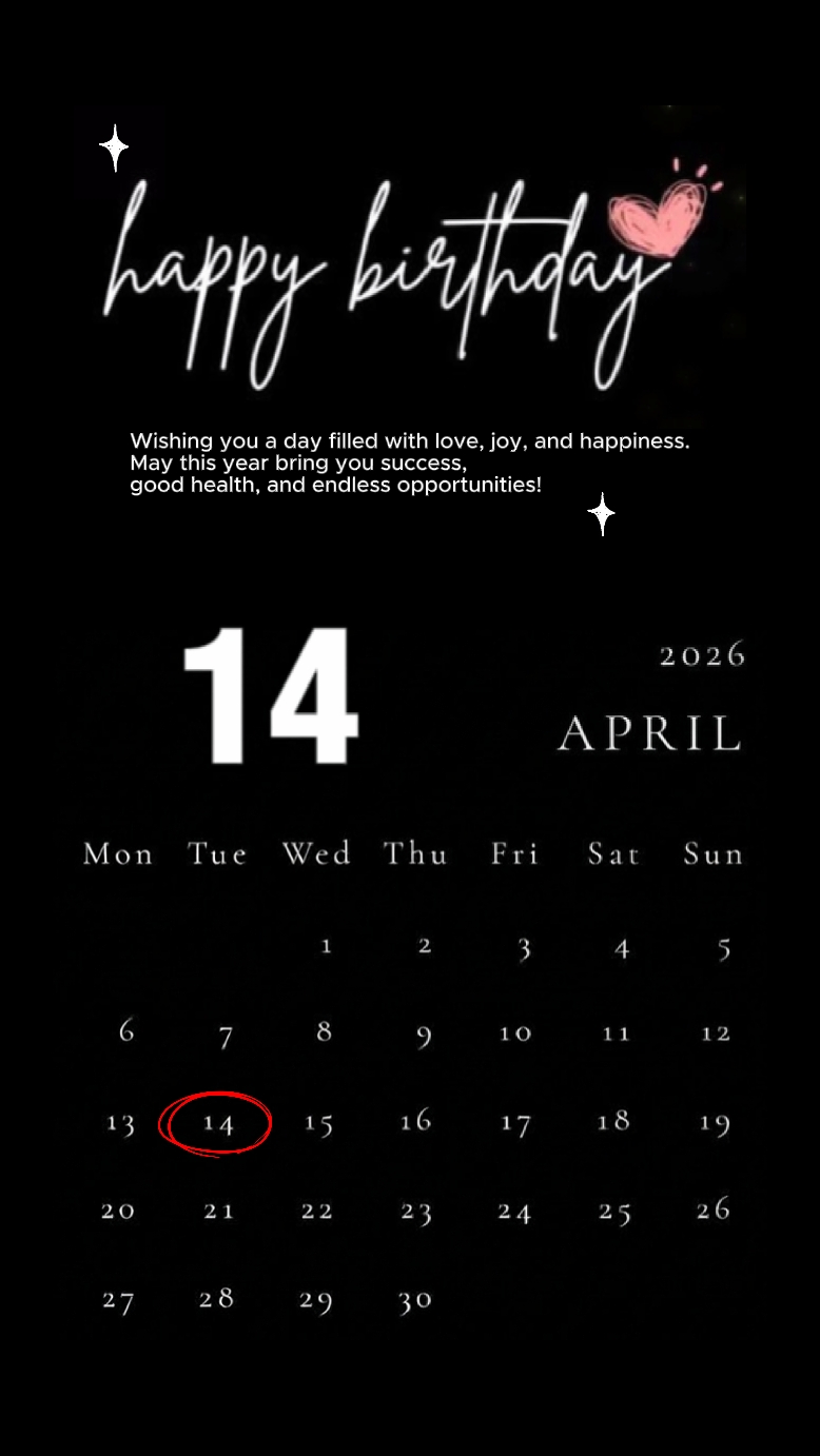 Birthday 14 April