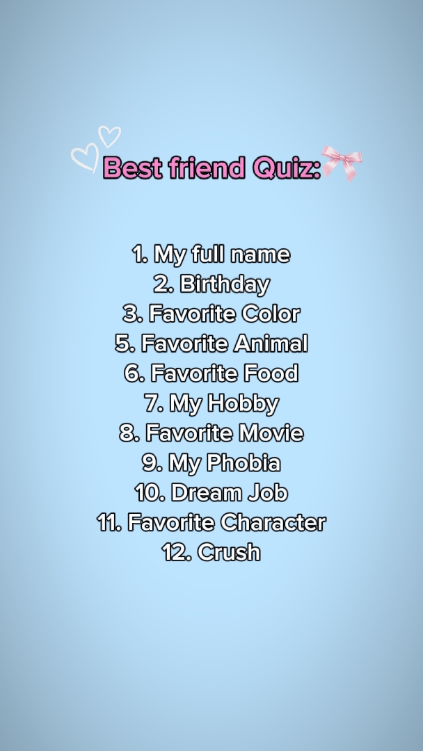 Quiz zum besten Freund