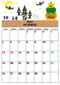 10月カレンダー