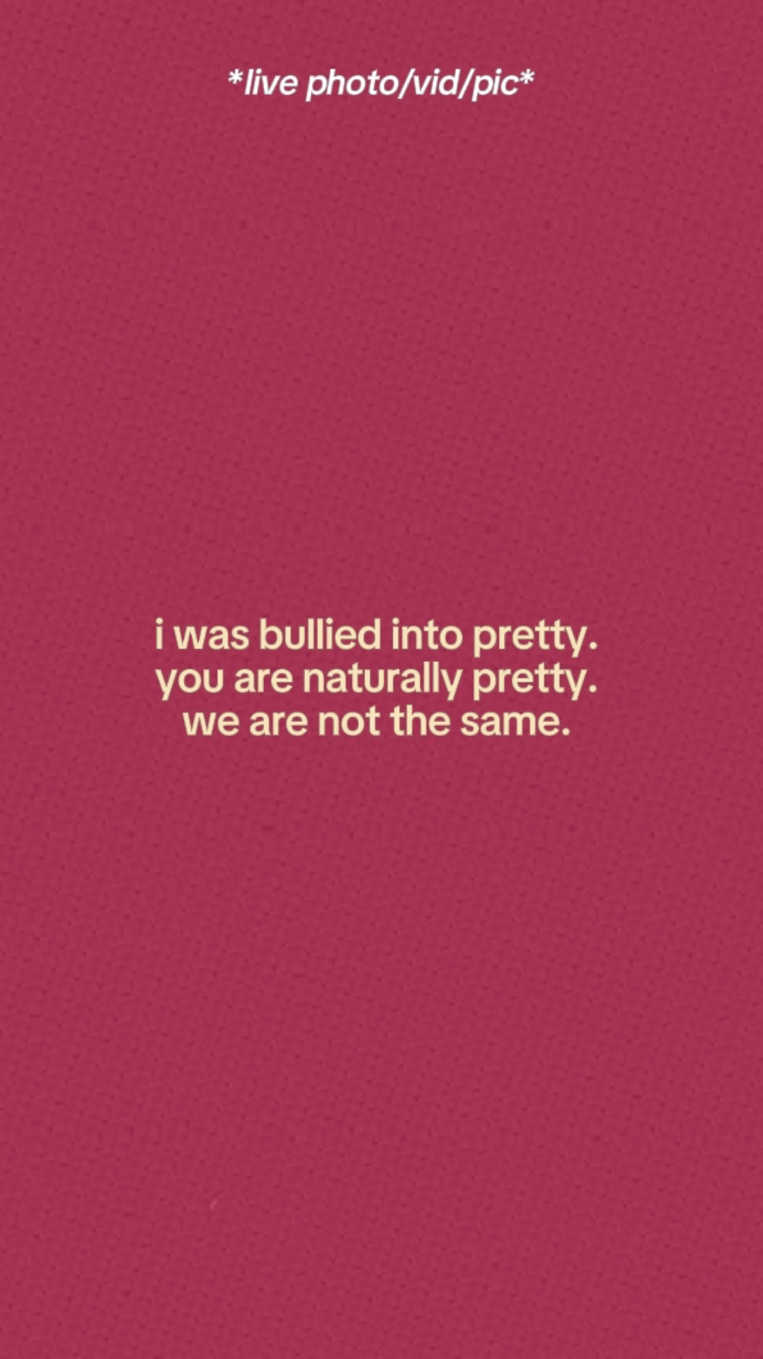 Not The Same. 