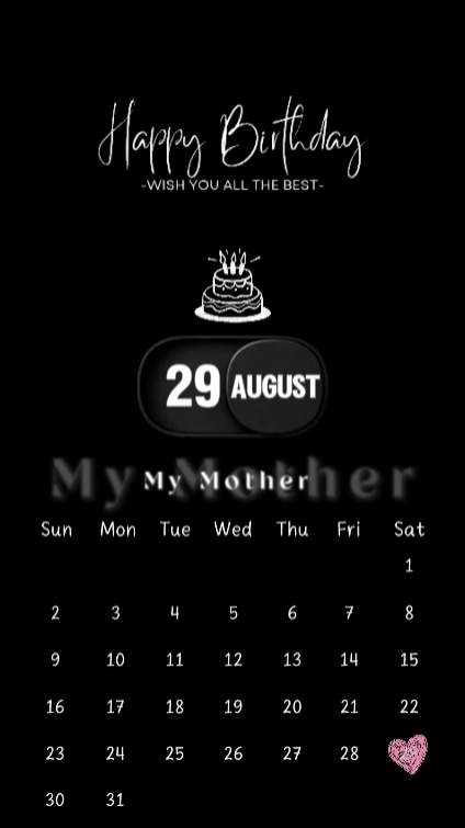 Hbd mãe 29 de agosto 