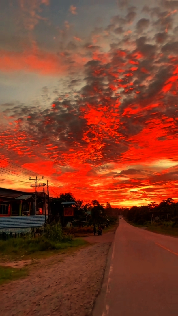 slow motion sunset 
