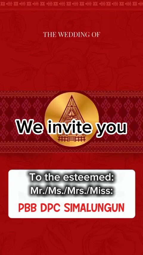 Invitación de boda para ti