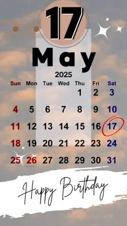 hbd 17 may 2025