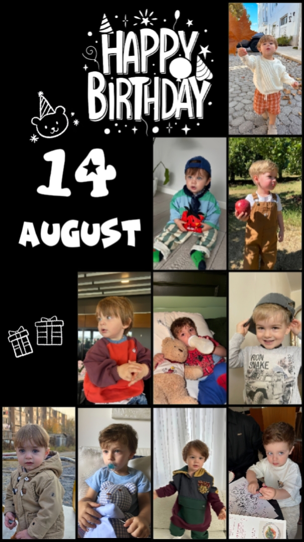 HIJO FELIZ CUMPLEAÑOS 14 DE AGOSTO
