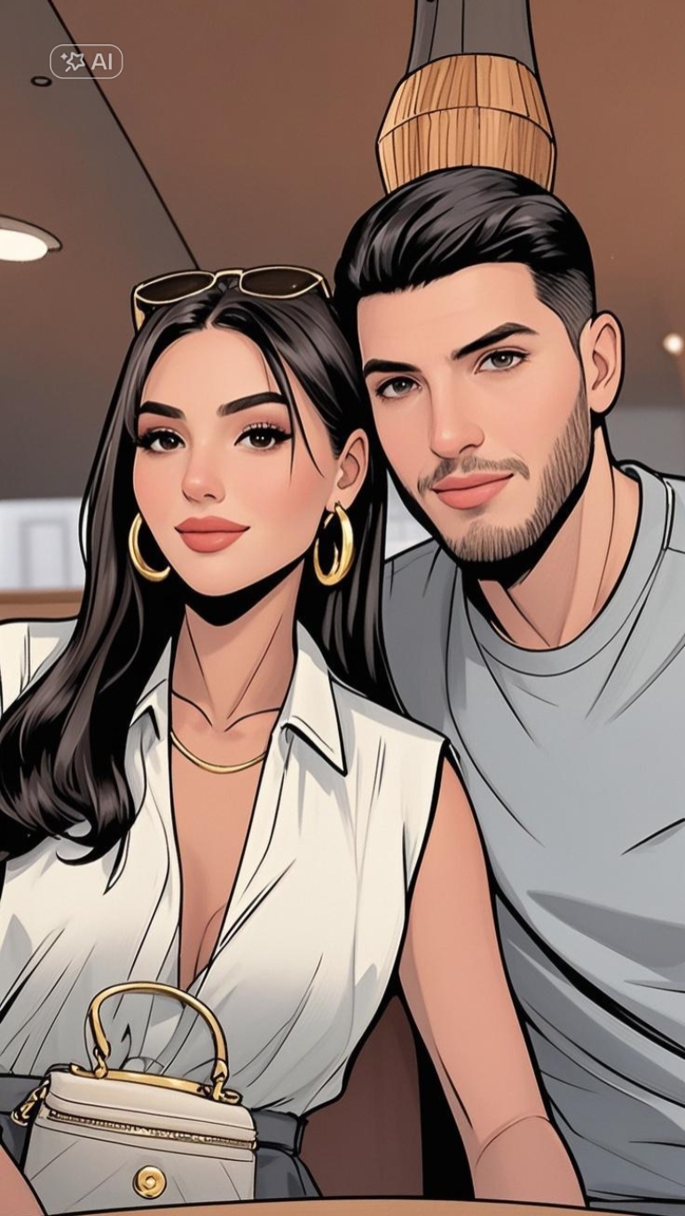 Pareja de dibujos animados