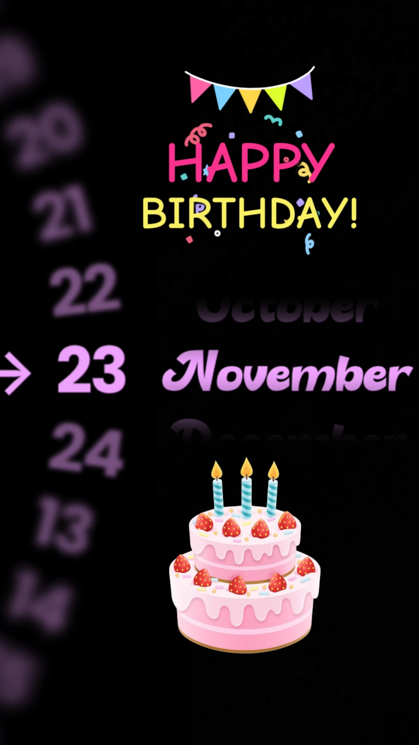 Feliz cumpleaños 23 de noviembre