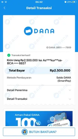 transfer dana