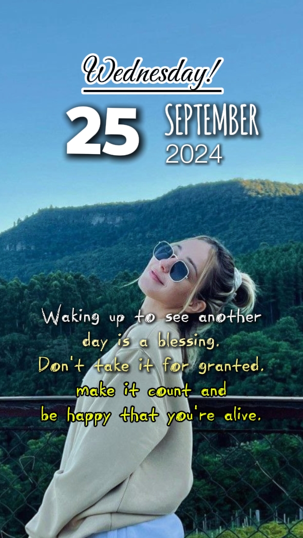 Wednesday 25 Sep2024