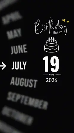 Birthday 19 July