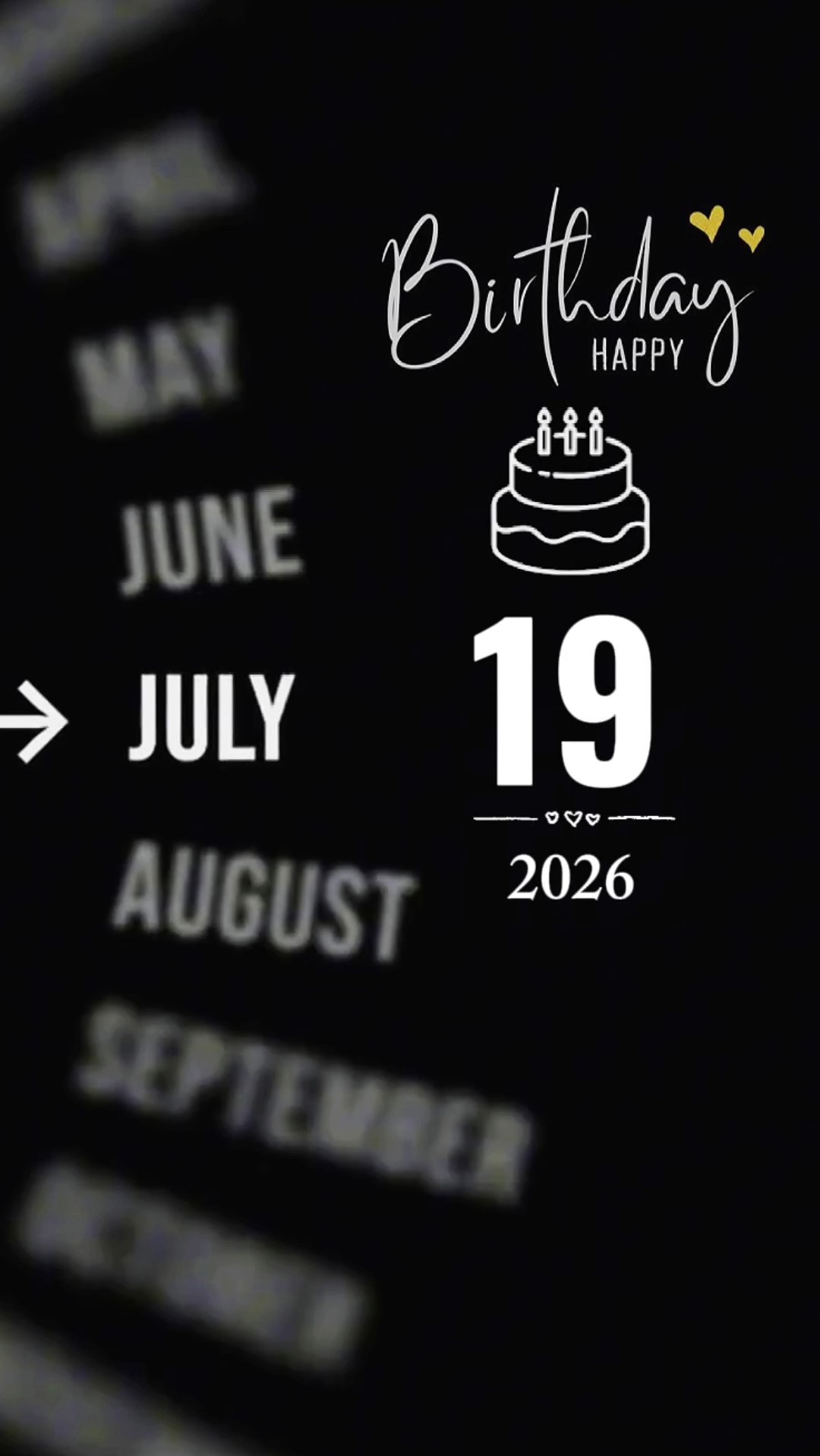 Birthday 19 July
