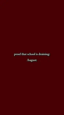 school is draining 